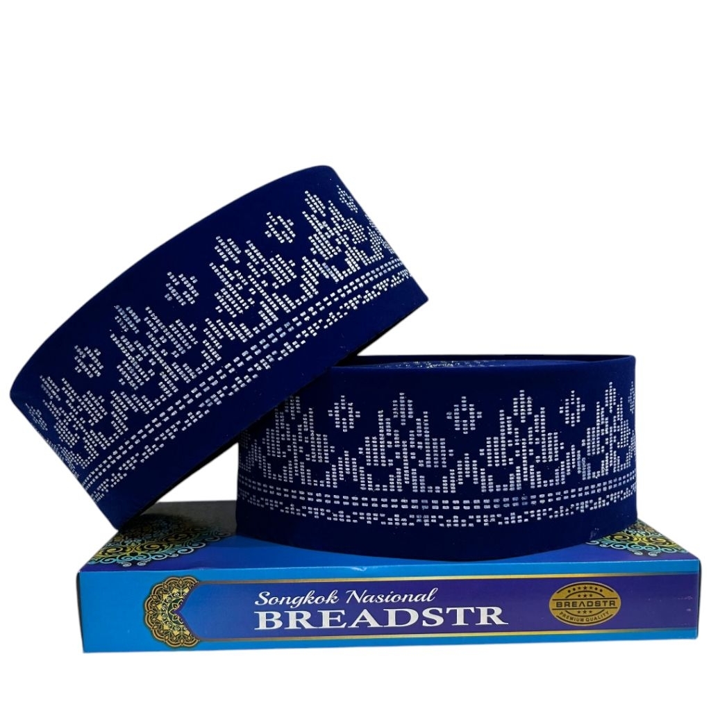 PECI SONGKOK KOPIAH BIRU MOTIF SONGKET TINGGI 9CM - PECI PRIA ANAK DAN DEWASA - SONGKOK NASIONAL MURAH BERKUALITAS BISA BAYAR DITEMPAT COD