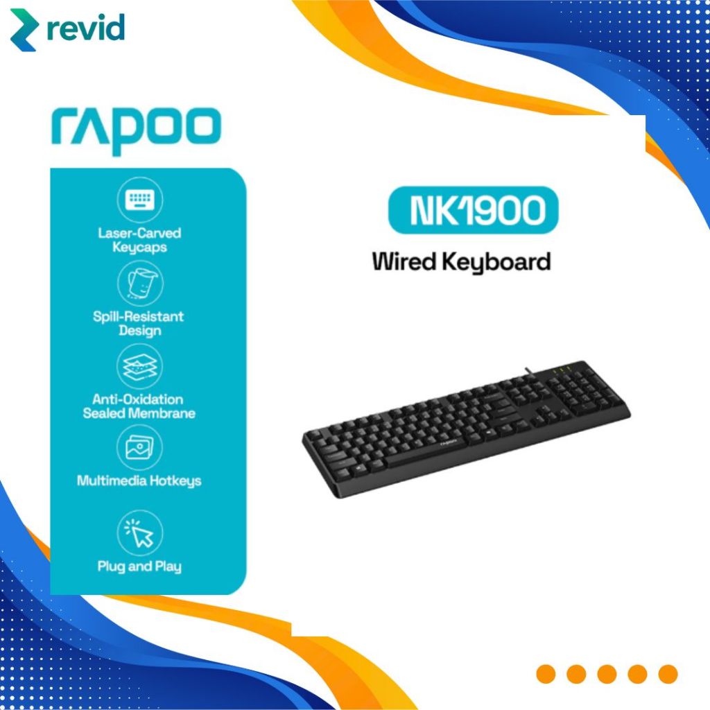 Jual Rapoo Keyboard Wired Kabel NK1900 | Shopee Indonesia