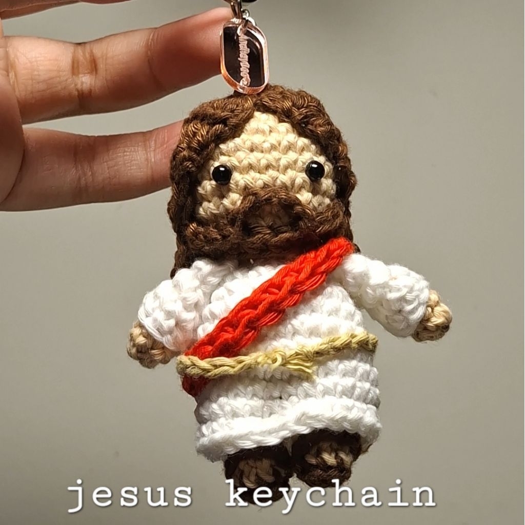 Jual Jesus Keychain Gantungan Kunci Yesus Rajutan Crochet | Shopee ...
