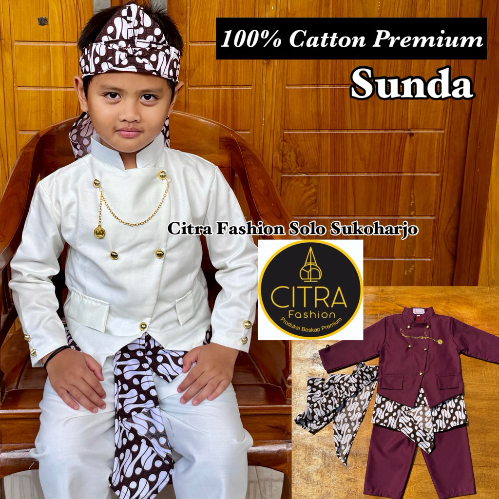 Jual DIJAMIN REALPICT BESKAP SUNDA BATIK PUTIH / BESKAP SUNDA ANAK ...