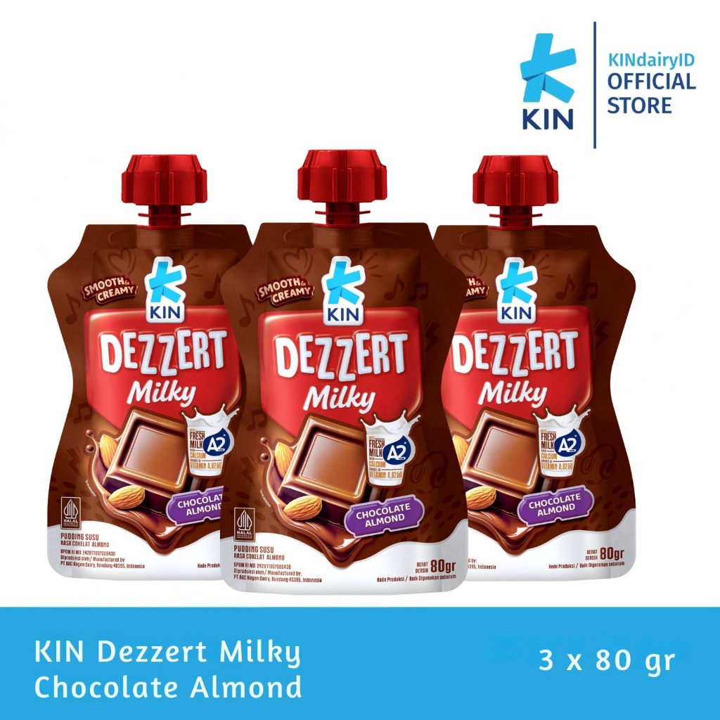 Jual KIN Dezzert Pouch Chocolate Almond 80gr – 3 Pcs | Shopee Indonesia