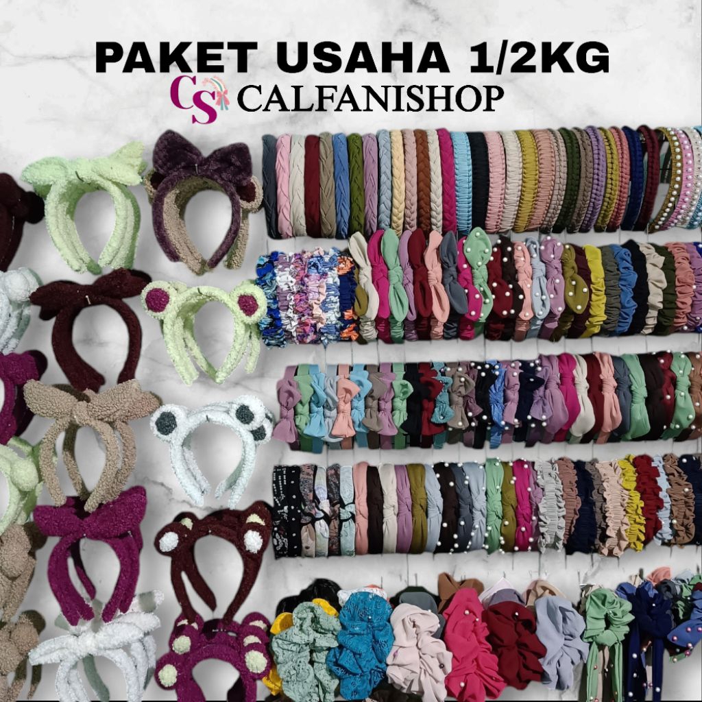 Jual 1/2 KG Bando Ikat Rambut Bando Bulu Wanita Free plastik | Shopee ...