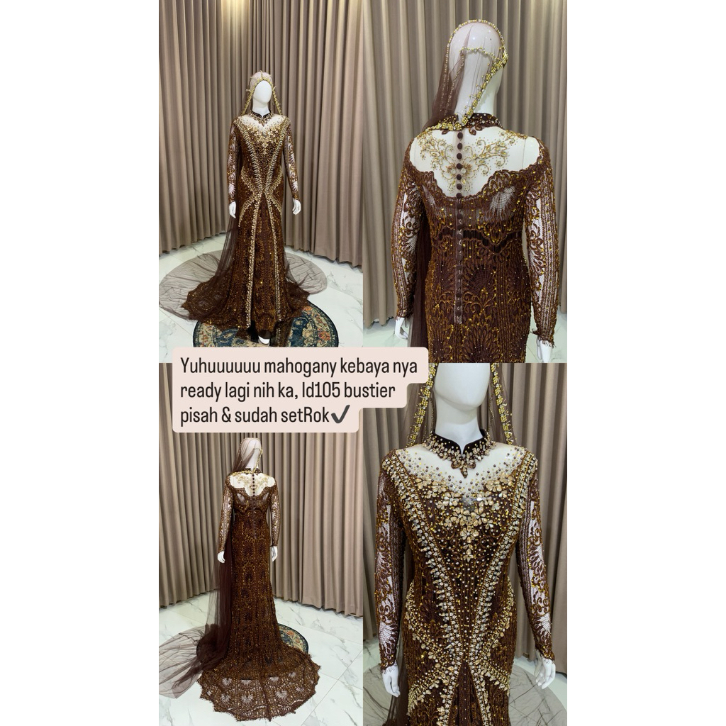 Jual Kebaya mahogany set rok | Shopee Indonesia