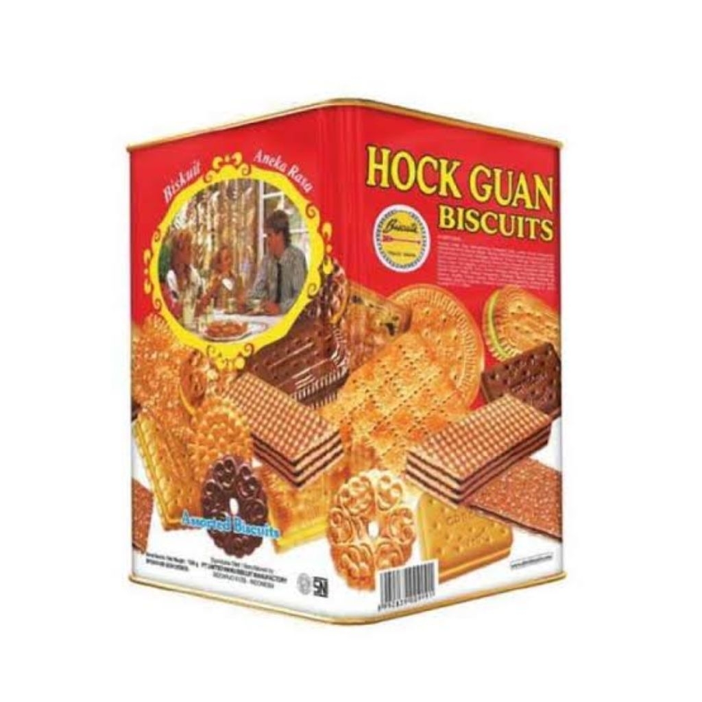 Jual HOCK GUAN BISCUITS ASSORTED RED KALENG NETTO 1350 GR ROTI KALENG ...