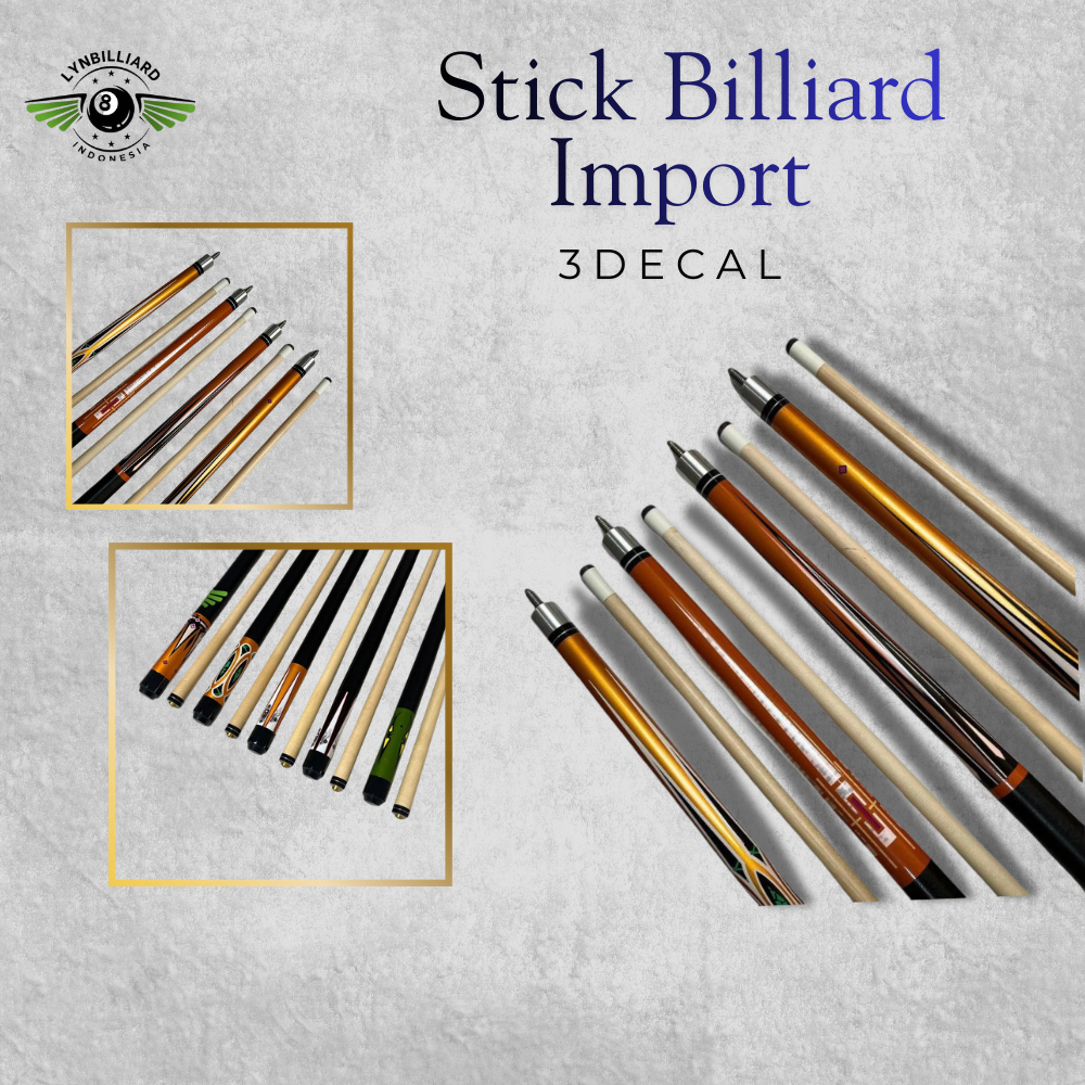 Jual STICK BILLIARD IMPORT 3D DECAL TERMURAH TERBAIK di kelasnya ...
