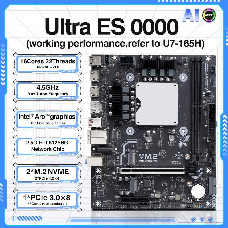 Jual ERYING MODT CORE Ultra U7/U5 ES DDR5 M-ATX (Ultra U7-165H