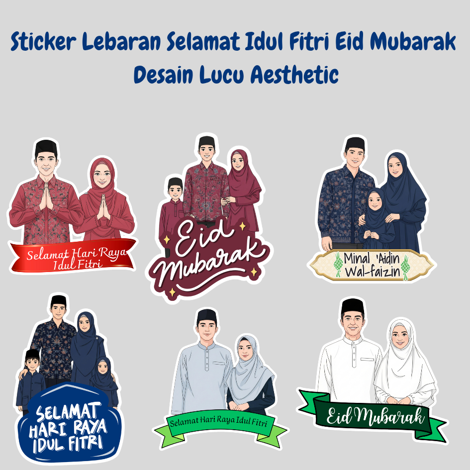 Jual Stiker Satuan Lebaran Selamat Idul Fitri Eid Mubarak – Sticker ...
