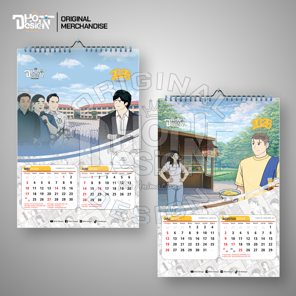 Jual KALENDER 2026 ORIGINAL DHOT DESIGN | Shopee Indonesia