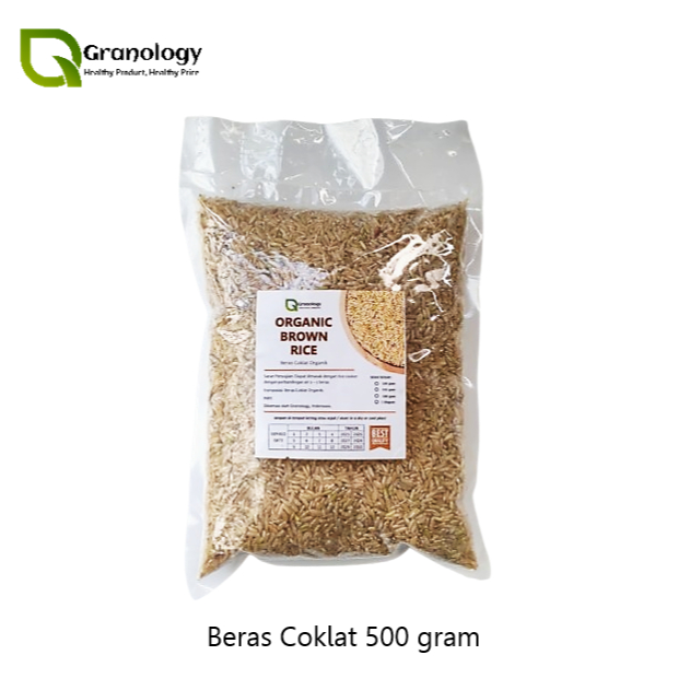 Jual Beras Coklat Organik / Organic Brown Rice (500 gram) by Granology ...