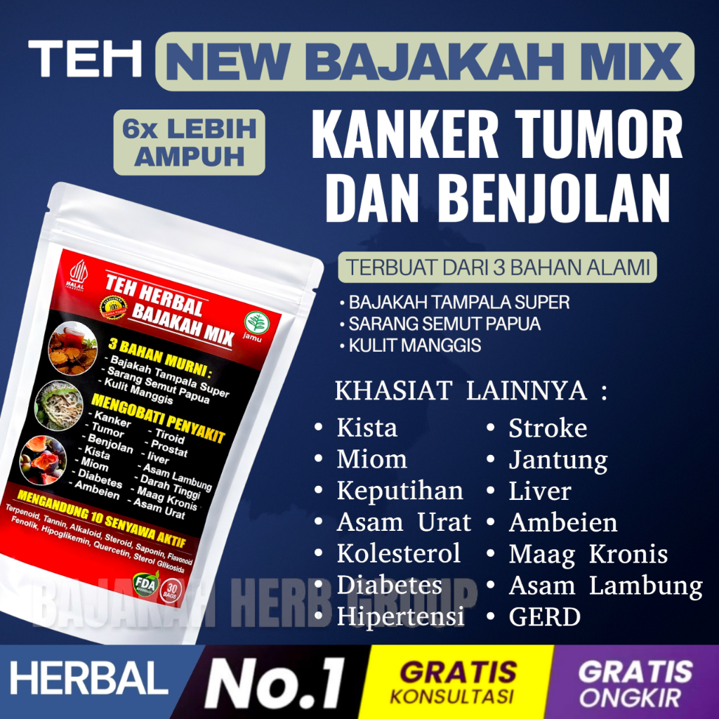 Teh Herbal New Bajakah Premium Mix Original Efektif Mengatasi Kanker Tumor Dan Benjolan