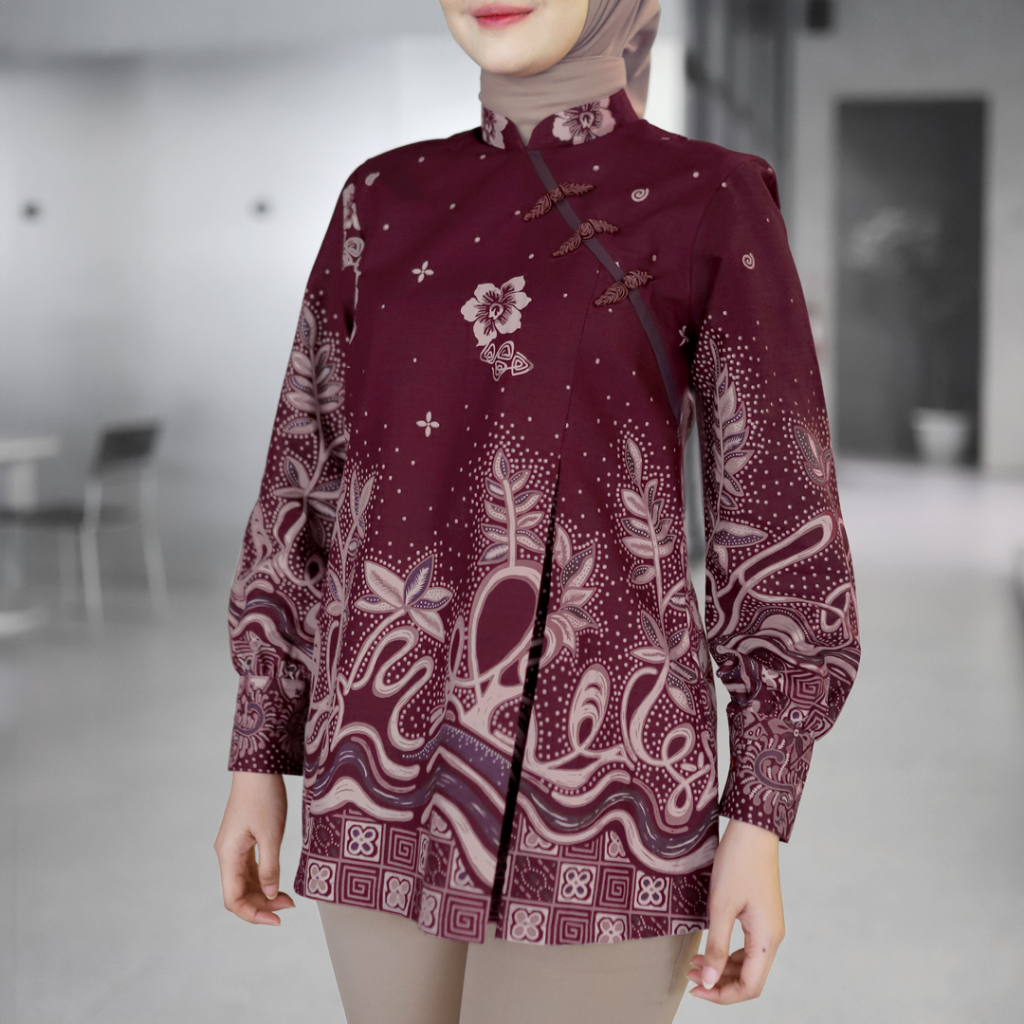 Jual DANIRA Blouse Batik Wanita Modern Batik Kerja Kantor Wanita ...