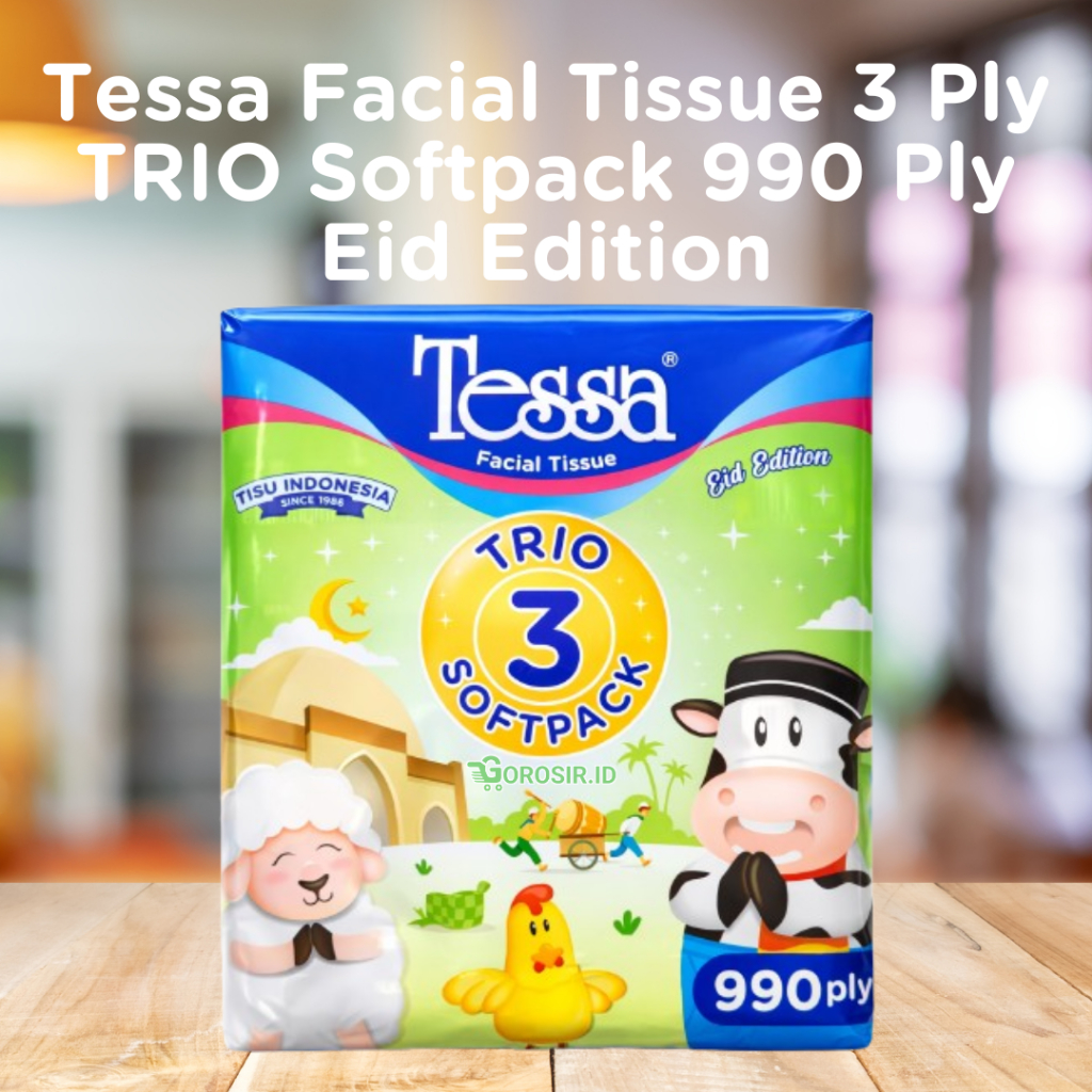 Jual Tessa Facial Tissue 3 Ply TRIO Softpack 990 Ply Eid Edition ...