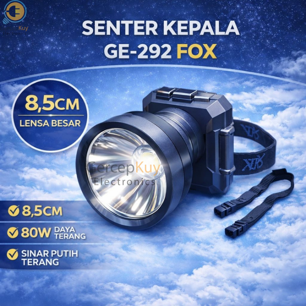 Jual SENTER KEPALA FOX FL - 292 / HEAD LAMP FOX FL - 292 | Shopee Indonesia