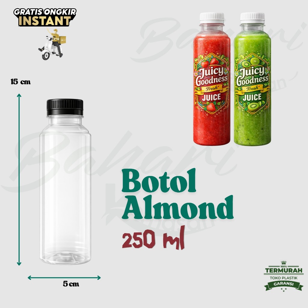 Jual botol almond 250ml pet plastik 250 ml beli 172 pcs | Shopee Indonesia