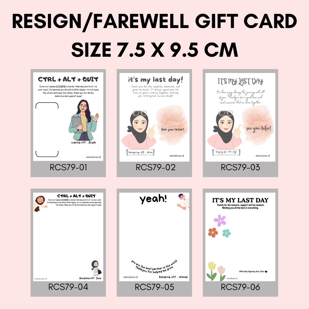 Jual Resign Gift Card uk 7,5 x 9,5 cm (ONLY CARD) 1 pcs | Shopee Indonesia