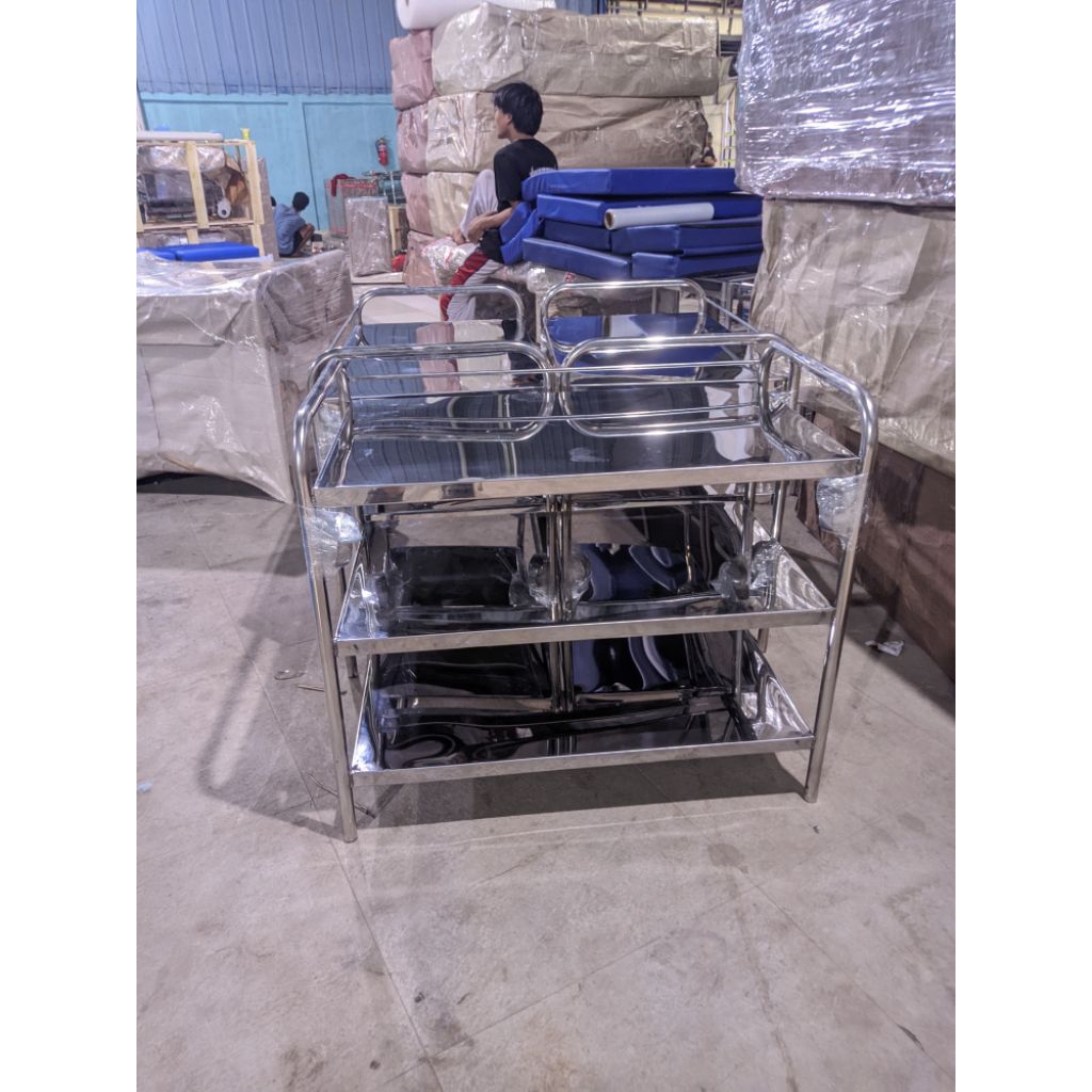 Jual TROLLY MBG STAINLESS STEEL || TROLLY INSTRUMEN SHAP STAINLESS ...