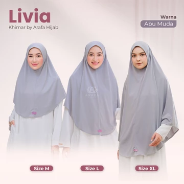 Arafa Hijab Khimar Livia Bergo Instan Jersey Premium Kerudung Syari Lebaran Jilbab Non Pet 2026