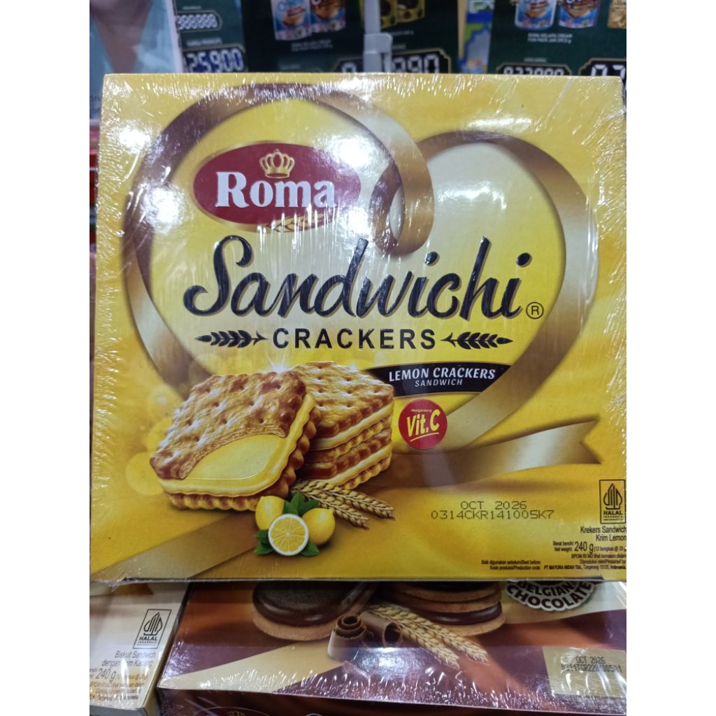 Jual Roma sandwichi crackers lemon box 240g | Shopee Indonesia