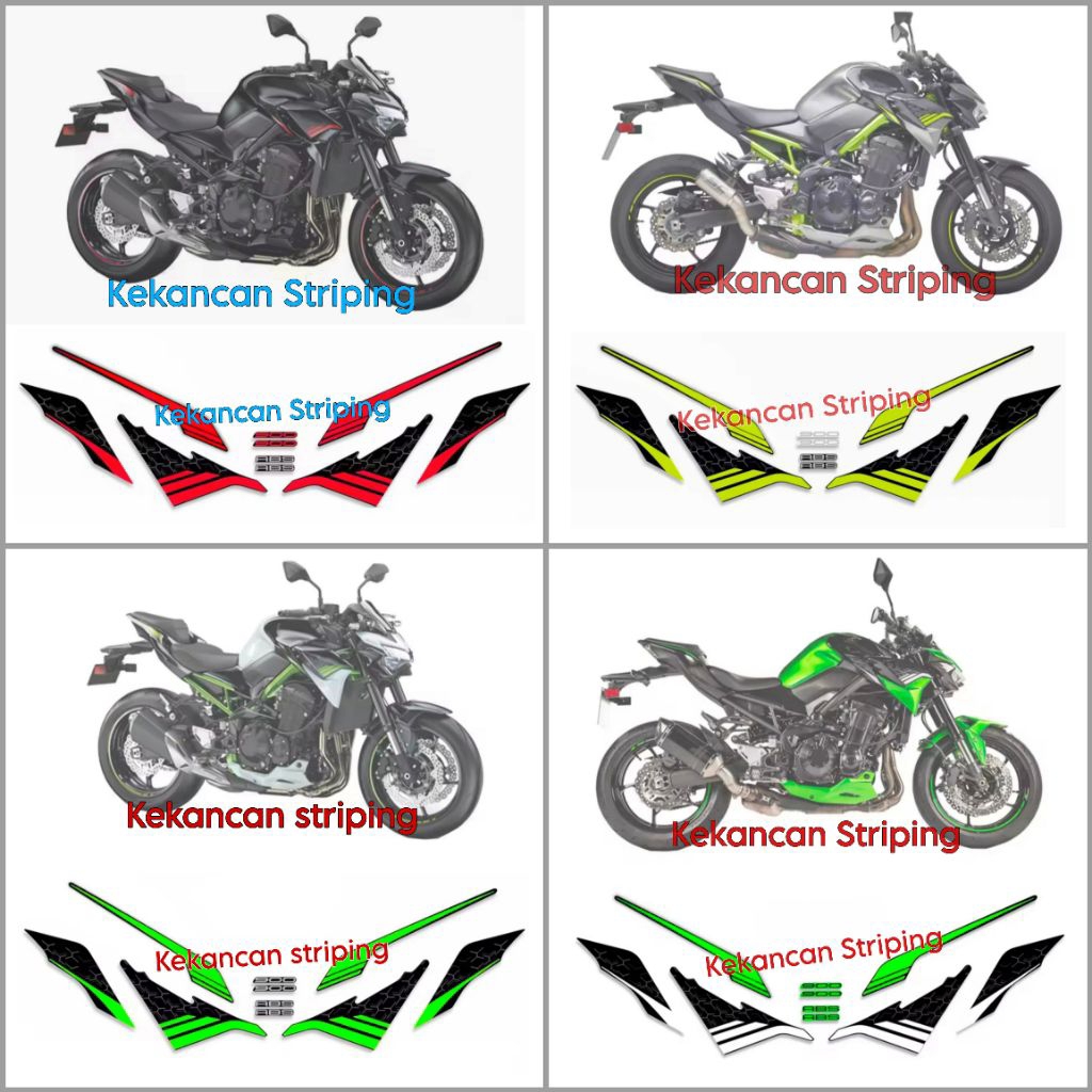 Jual Striping sticker Kawasaki Z900 Z 900 ( Livery Tahun 2020 - 2021 ...