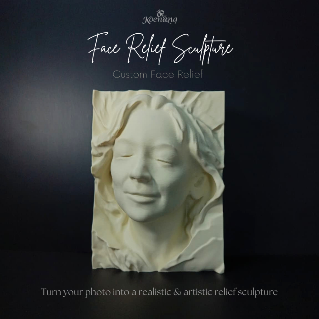 Jual 3D PRINT Custom Relief Wajah dari Foto atau Gambar | Face Relief ...