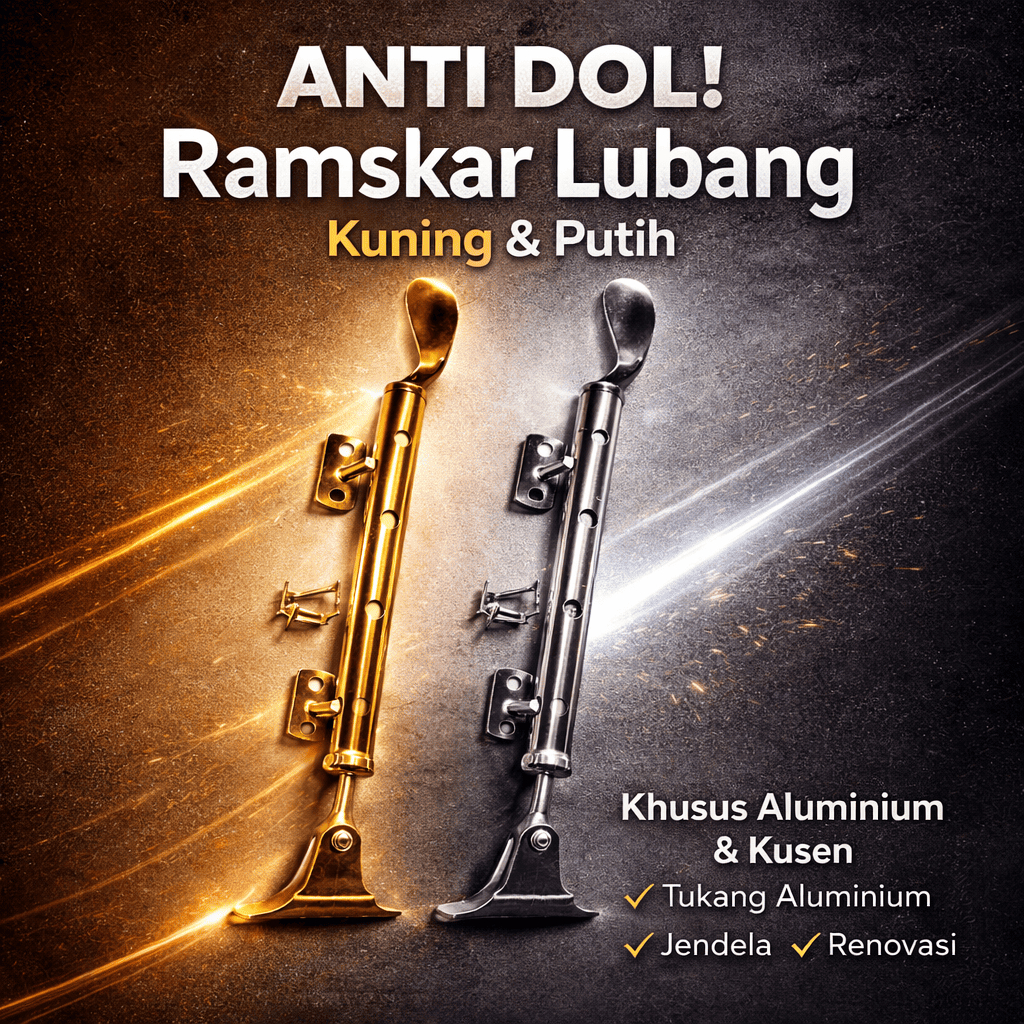 Jual ANTI DOL Ramskar Lubang – Sekrup Jendela Aluminium Kuning & Putih ...