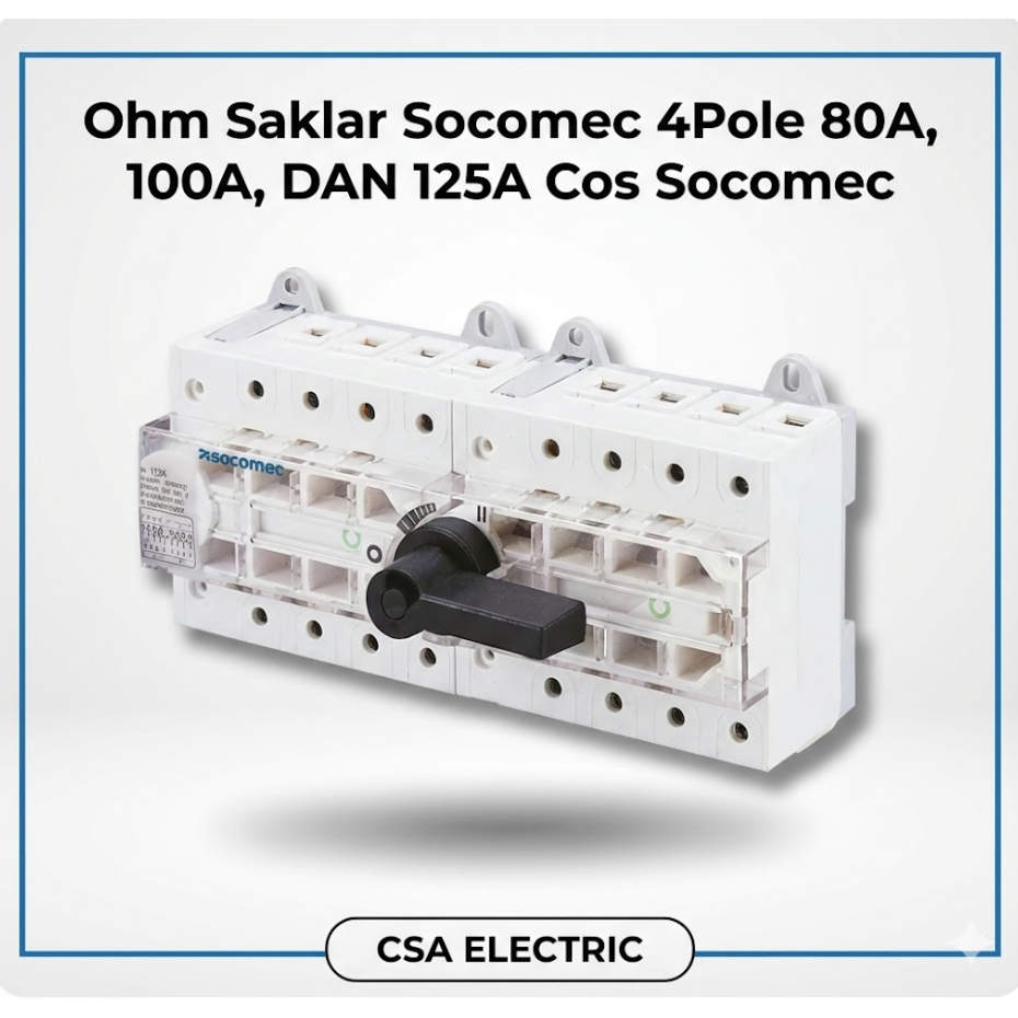 Jual SOCOMEC VM1 4 Pole Manual Changeover Switch (COS) 80A / 100A ...