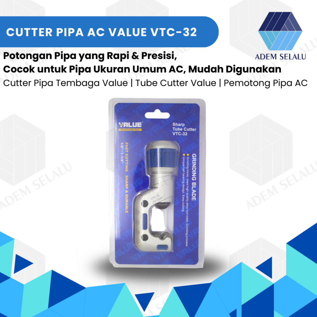 Jual Cutter Pipa AC Value VTC-32 | Cutter Pipa Tembaga Value | Tube ...