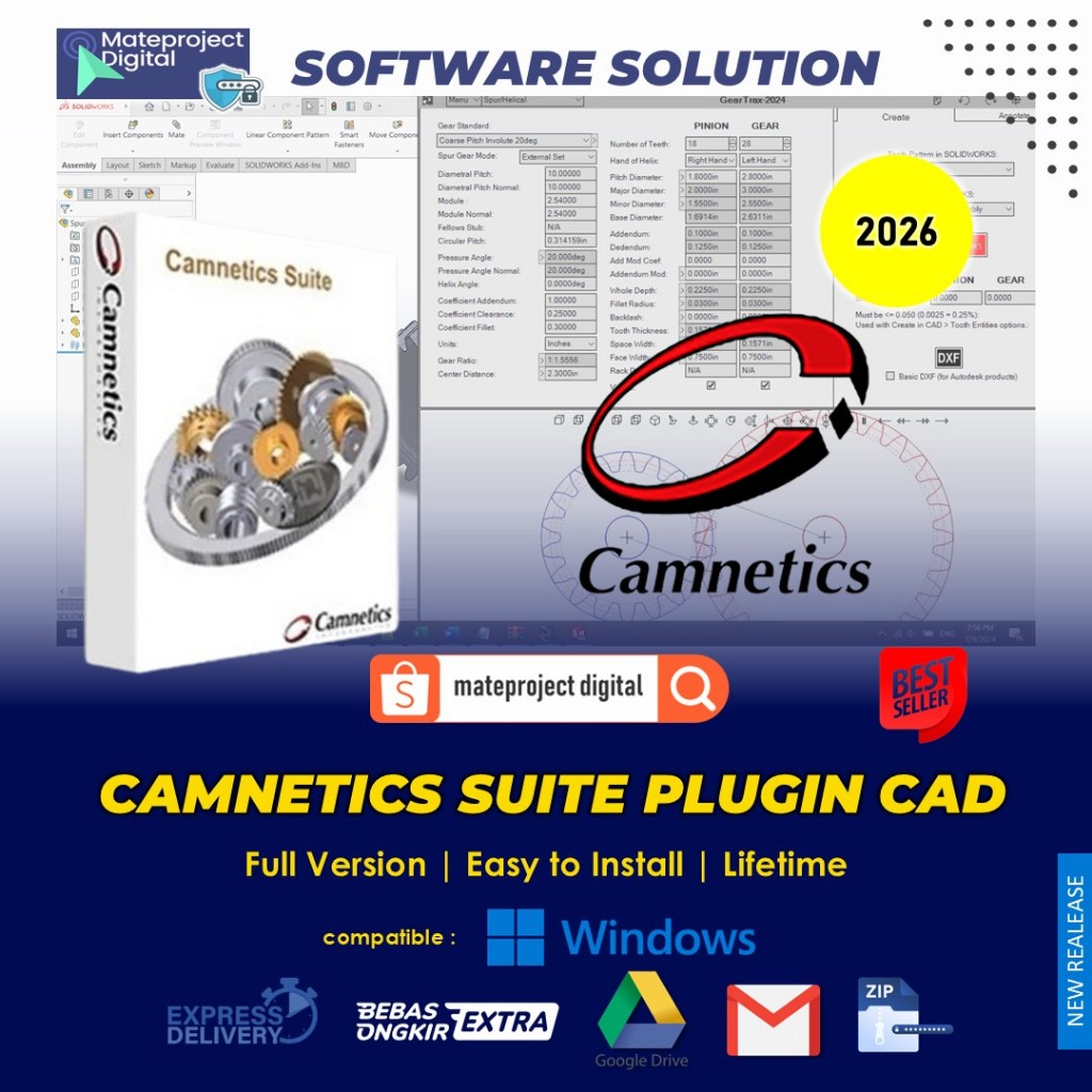 Jual Camnetics Suite 2024 Full Permanent Engineering Software Plugin ...