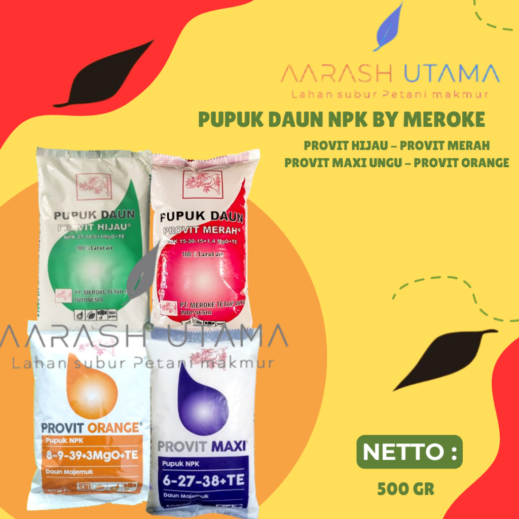 Jual PUPUK DAUN NPK PROVIT BY MEROKE (PROVIT HIJAU - PROVIT MERAH ...