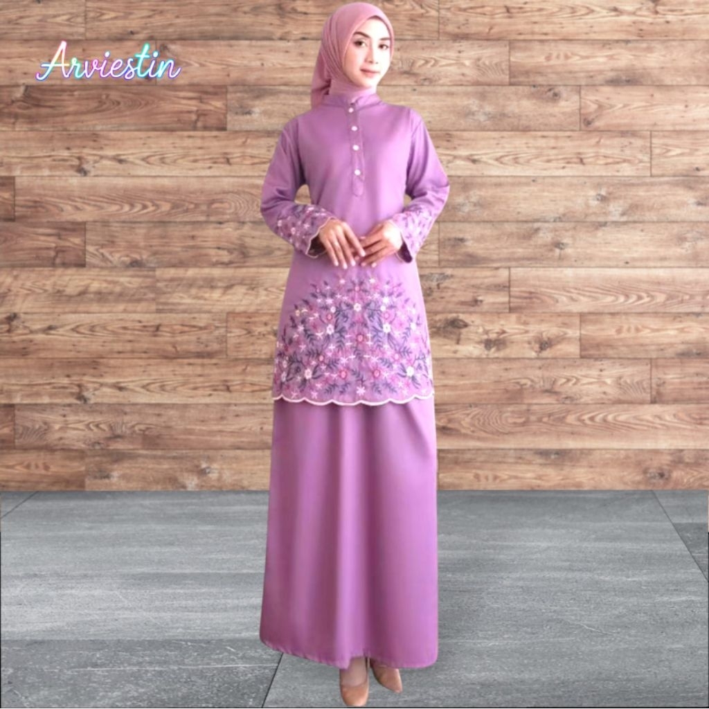 Jual Arviestin - New Oneset Rok Muslim Kurung Melayu Wanita Bordiran ...