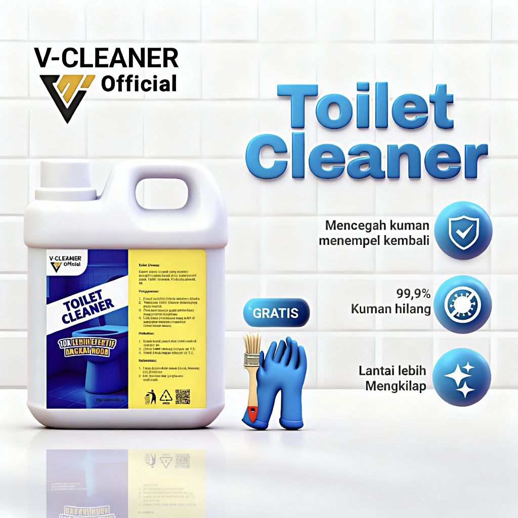 V-CLEANER Official 1000ml Pembersih Noda Keramik Kamar…