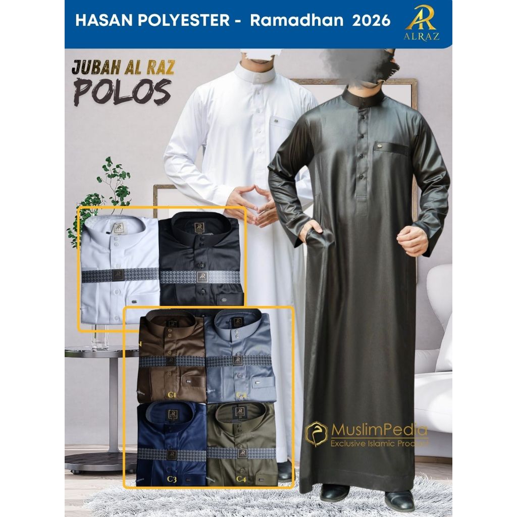 Jual Jubah Alraz Reguler Polyeister Design Hasan | Shopee Indonesia