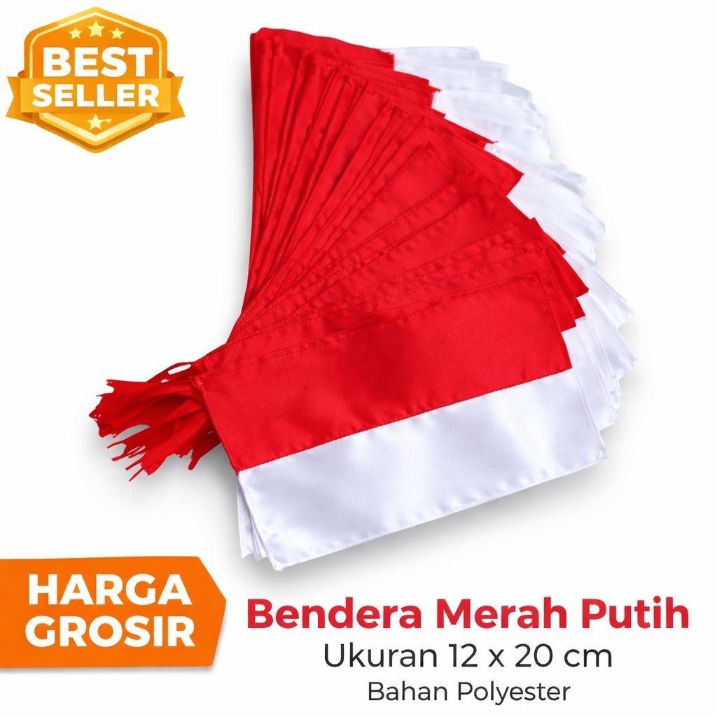 Bendera Unyil Bendera Motor – Dekorasi 17 Agustus / HUT RI 1kd Isi 20 Pcs