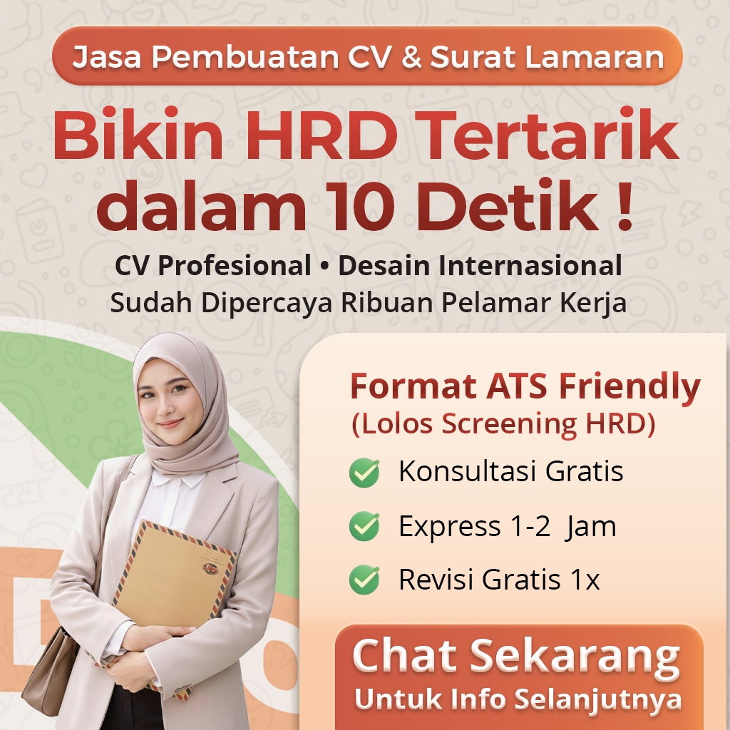 Jasa Pembuatan CV dan Surat Lamaran Untuk Profesional