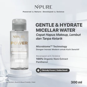NPURE Gentle Hydrate Micellar Water 300ml Make Up Remover Pembersih Make Up Deep Cleansing No