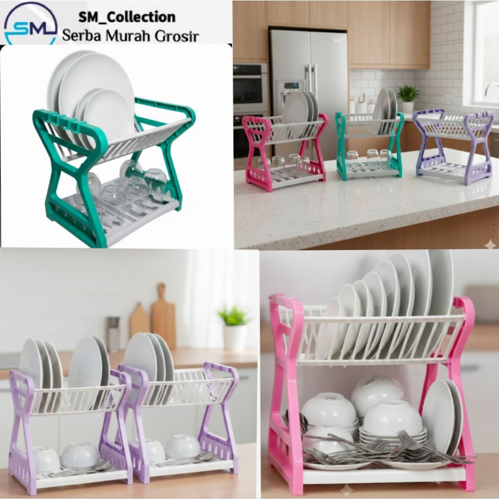 Jual Rak Piring/Rak Piring Plastik/Rak Piring Serbaguna/Rak Tirisan ...