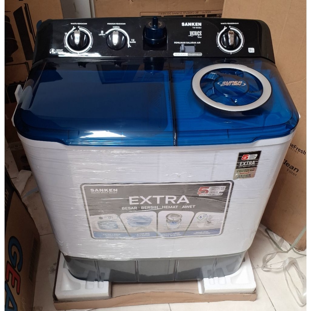 MESIN CUCI SANKEN-TW8900BK 2 Tabung 8Kg