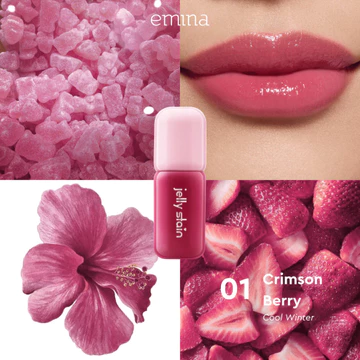 EMINA Jelly Stain Lip Tint Korea Glossy Ombre Tahan 12 Jam Ringan Longlasting Transferproof SPF