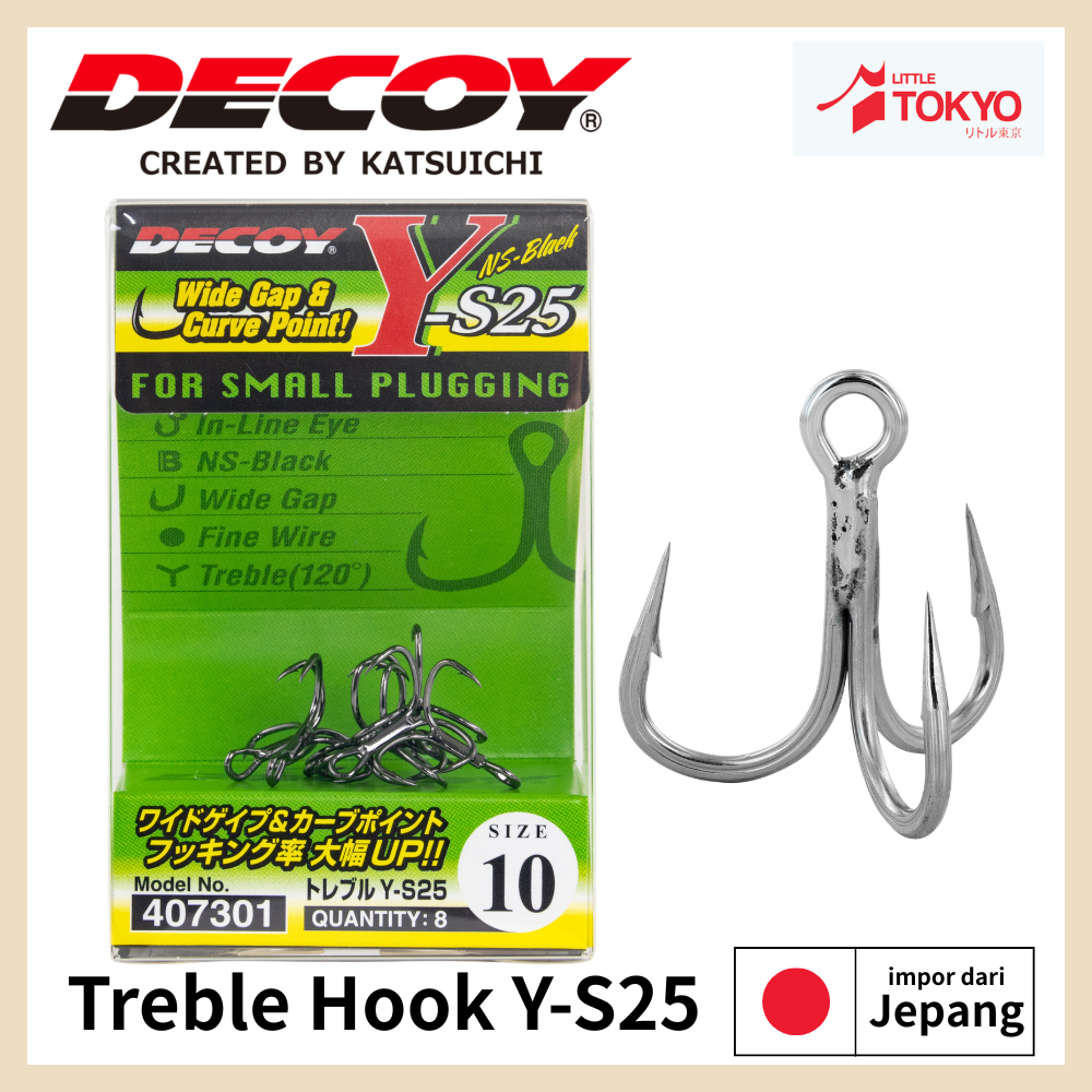 Mata Kail Decoy Y-S25 Treble Hook Light Game Treble Hooks Original Made in Japan