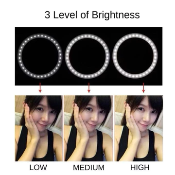Ring Selfie LED Lampu Selfie Bulat Untuk Kamera HP Mikro USB Ring Bulat