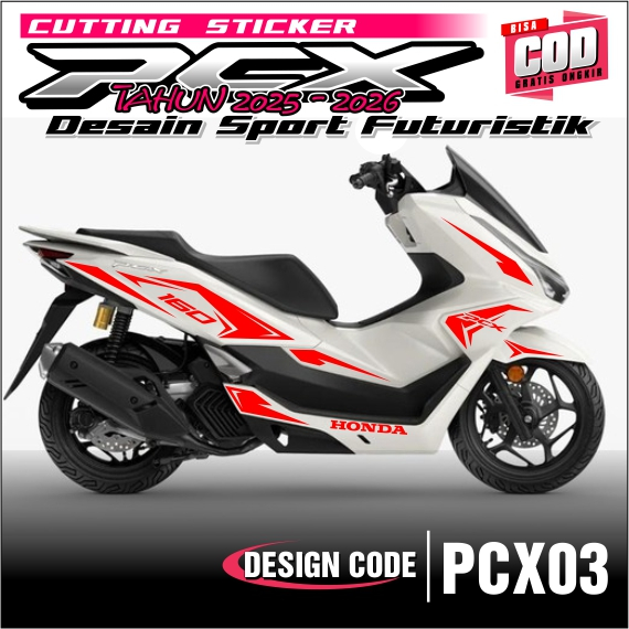Jual Cutting Stiker PCX 160 Motif Terbaru | Code PCX 03 | Lis Body ...