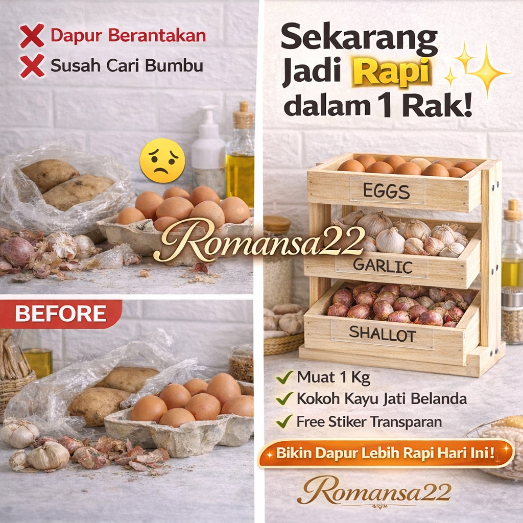 Jual Rak Bumbu Dapur All In 1 Kayu Jati Belanda 3 Laci Susun – Estetik ...