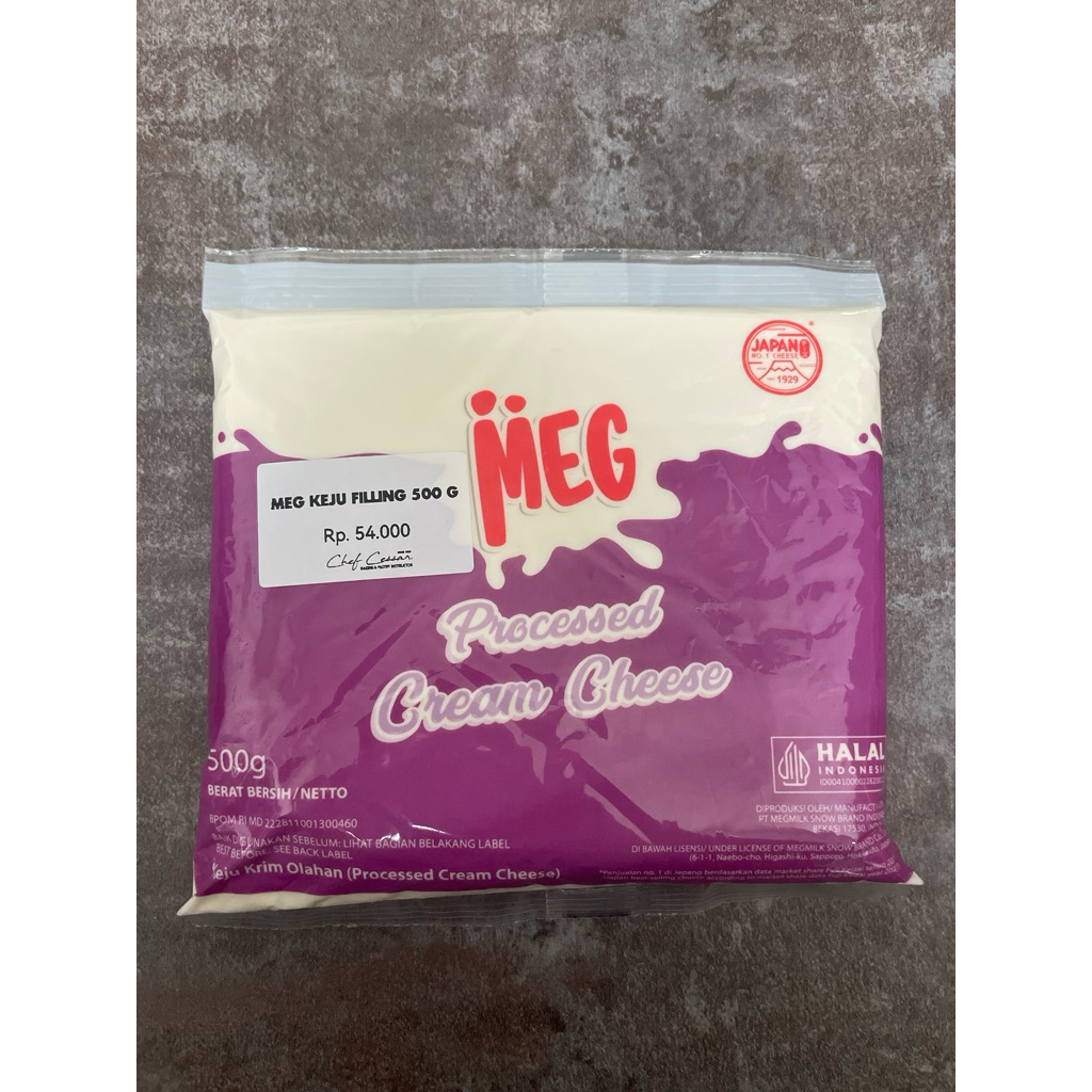 Jual MEG Cream Cheese Processed Keju Filling 500 gram | Shopee Indonesia