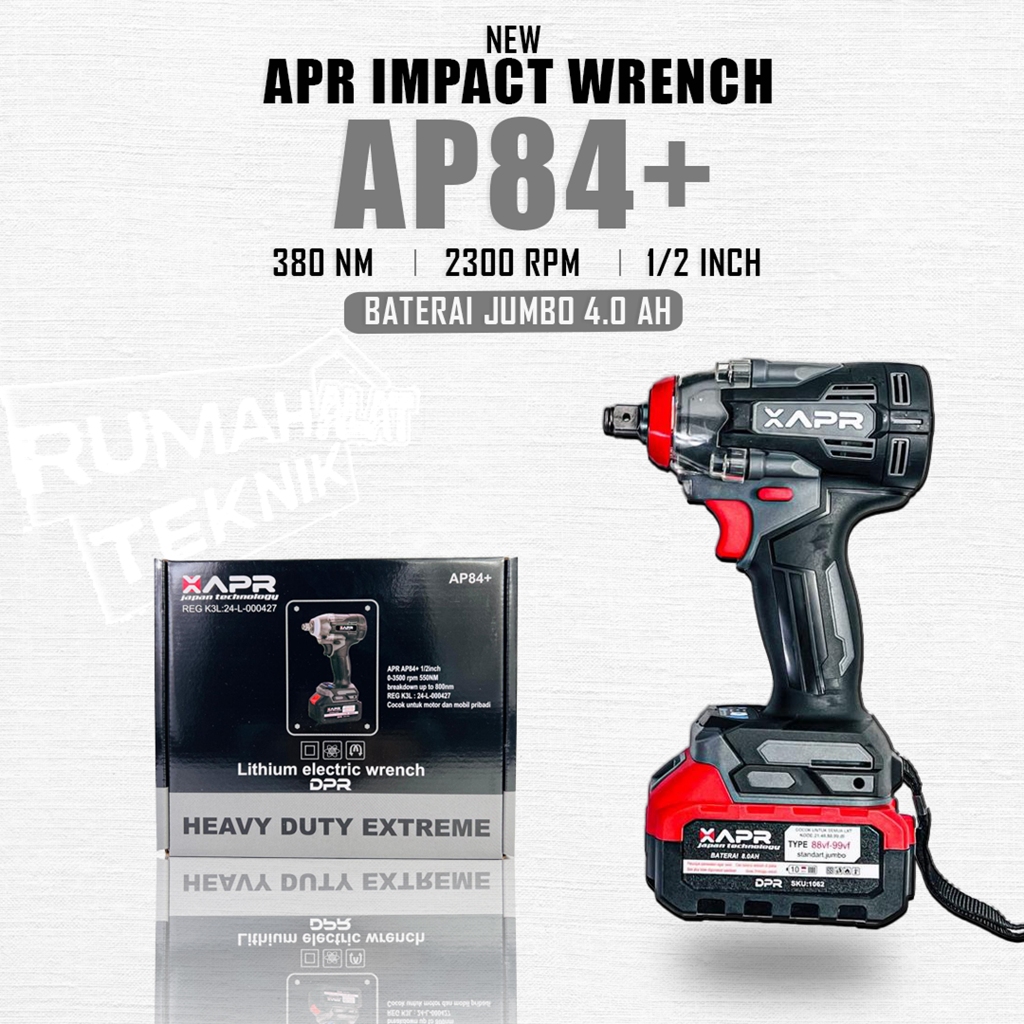 Jual APR AP84+ BOR IMPACT WRENCH TYPE 550NM BATERAI 88V STANDART ...