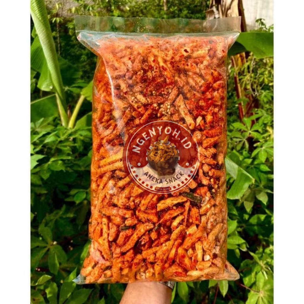 Basreng 1kg pedas daun jeruk cikruh wangi kriuk