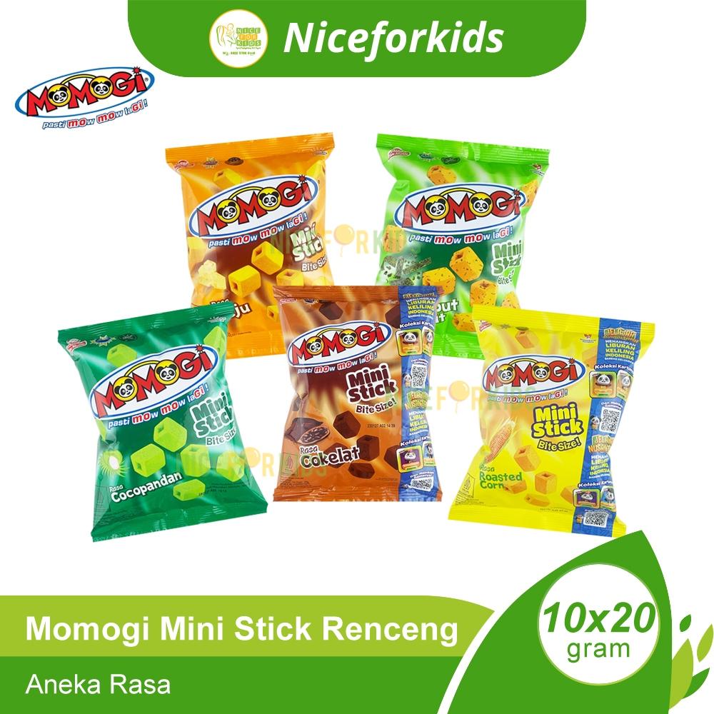 Jual Momogi Mini Stick Bite Size 20gr Renceng Isi 10 sachet / Makanan ...