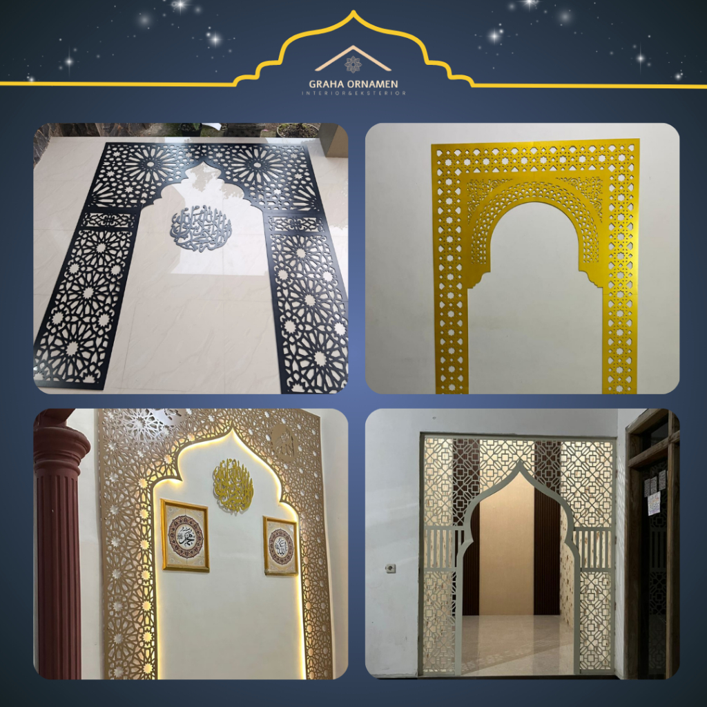 Jual Hiasan Dinding Custom Mihrab Rumah Mushola Masjid Imaman Bahan PVC ...