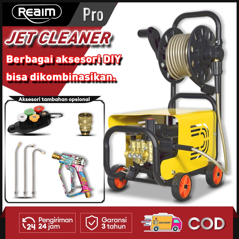 Jual Reaim Jet Cleaner Kuning Pro DIY NOZZLE 800Watt 650Bar Mesin Cuci ...