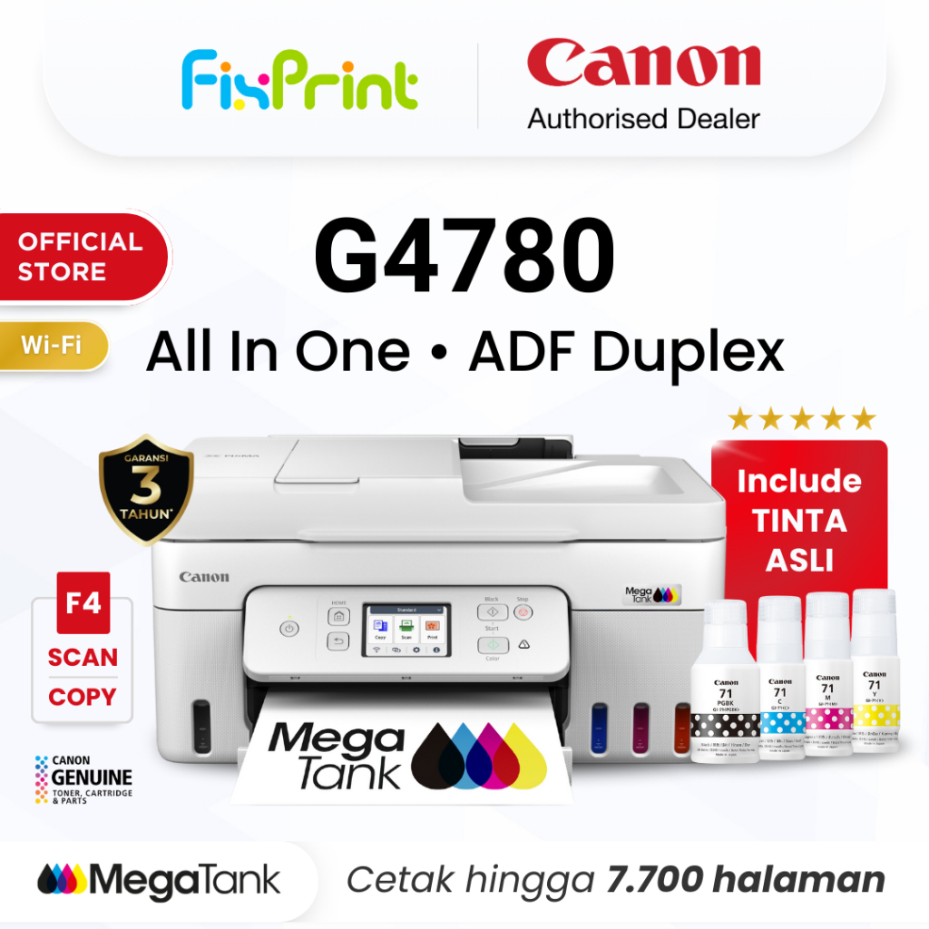 Jual FixPrint Printer F4 Wifi Canon G4780 G4770 G4010- Ink Tank ADF ...