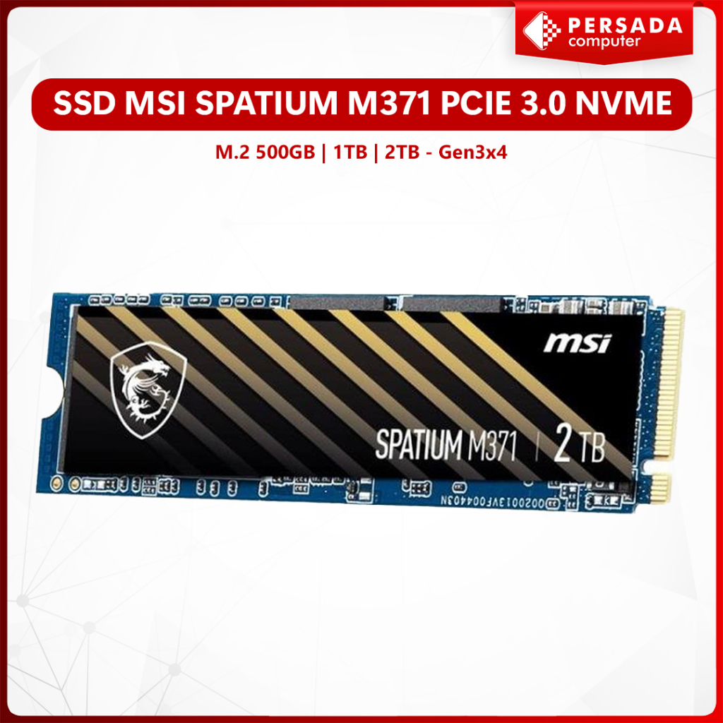 Jual SSD MSI SPATIUM M371 500GB PCIe 3.0 NVMe M.2 500GB | 1TB